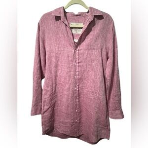 Frank & Eileen Pink Linen Dress